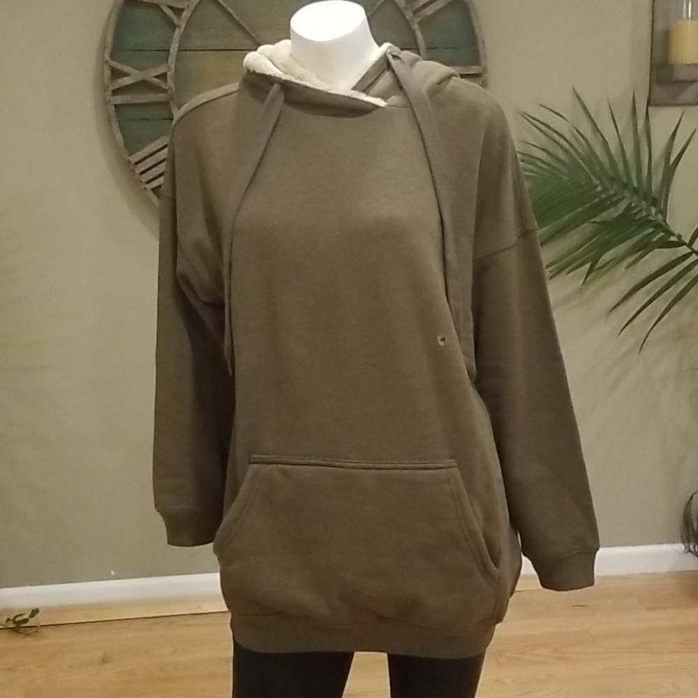 Aerie Oversized Faux Fur Hoodie - image 1